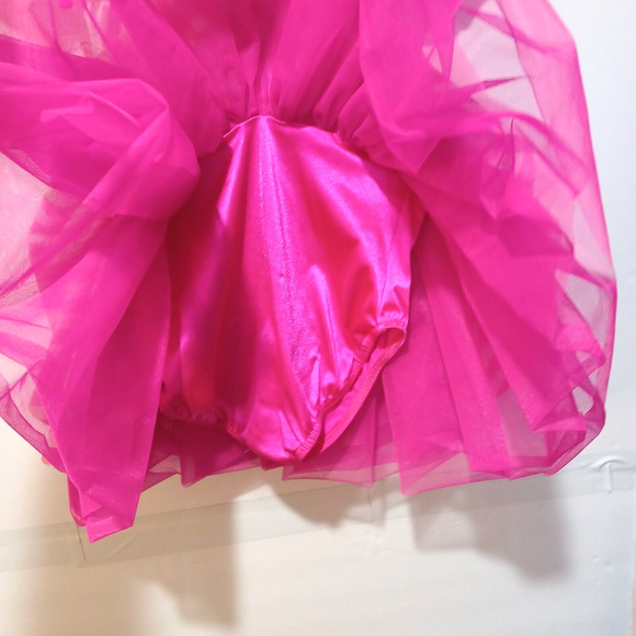 Weissman Girls Dance Recital Costume Gymnastics Pink Stripe One Piece Medium - Picture 6 of 8